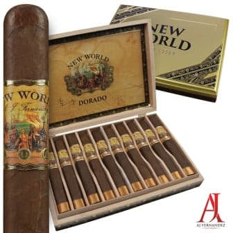 AJ Fernandez New World Dorado Robusto 5 Pack cigar listing