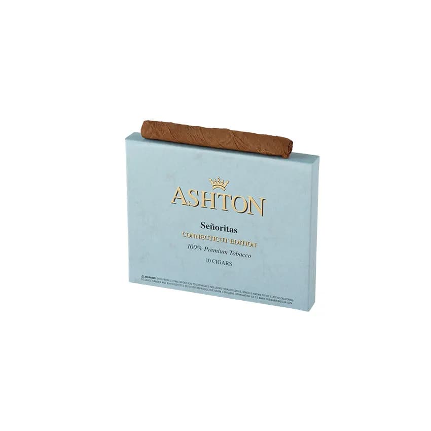 Ashton Small Cigars Senoritas Connecticut (10) Natural cigar listing
