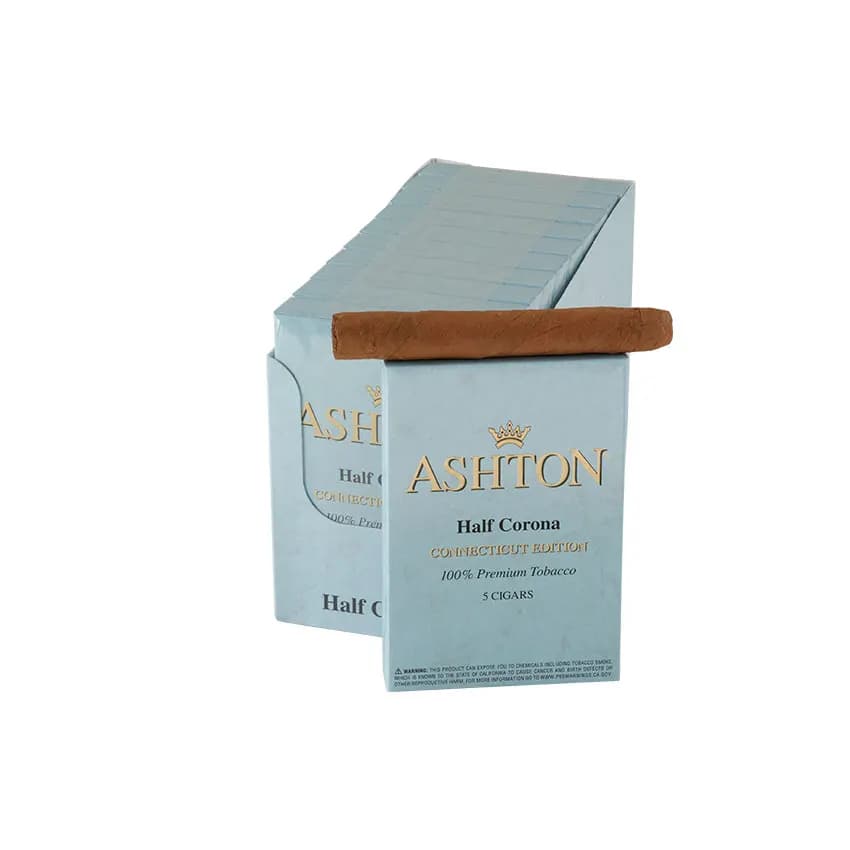 Ashton Small Cigars Half Corona Connecticut (5) Natural cigar listing