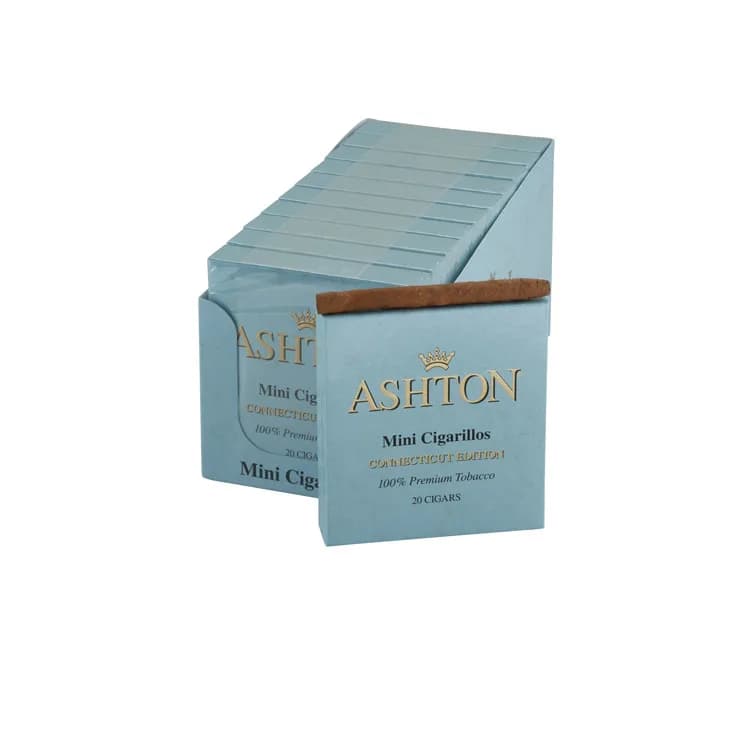 Ashton Mini Cigarillos Connecticut (20) Natural cigar listing