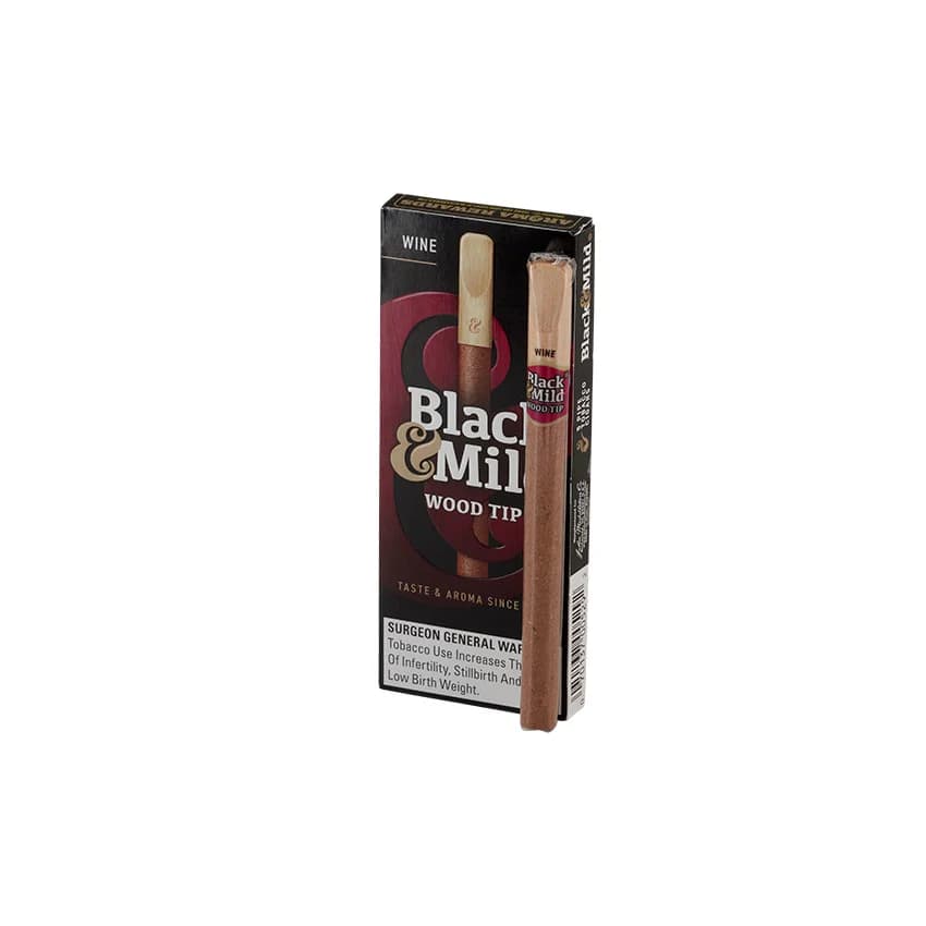 Black & Mild By Middleton Wine Wood Tip (5) Natural cigar listing