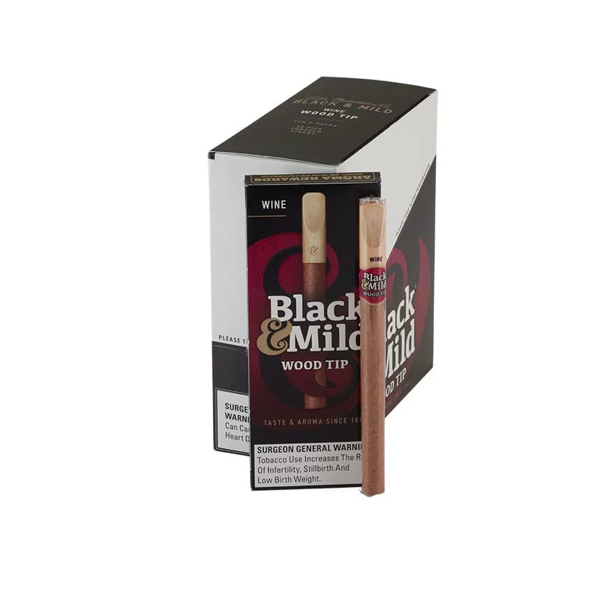 Black & Mild By Middleton Wine Wood Tip (5) Natural cigar listing