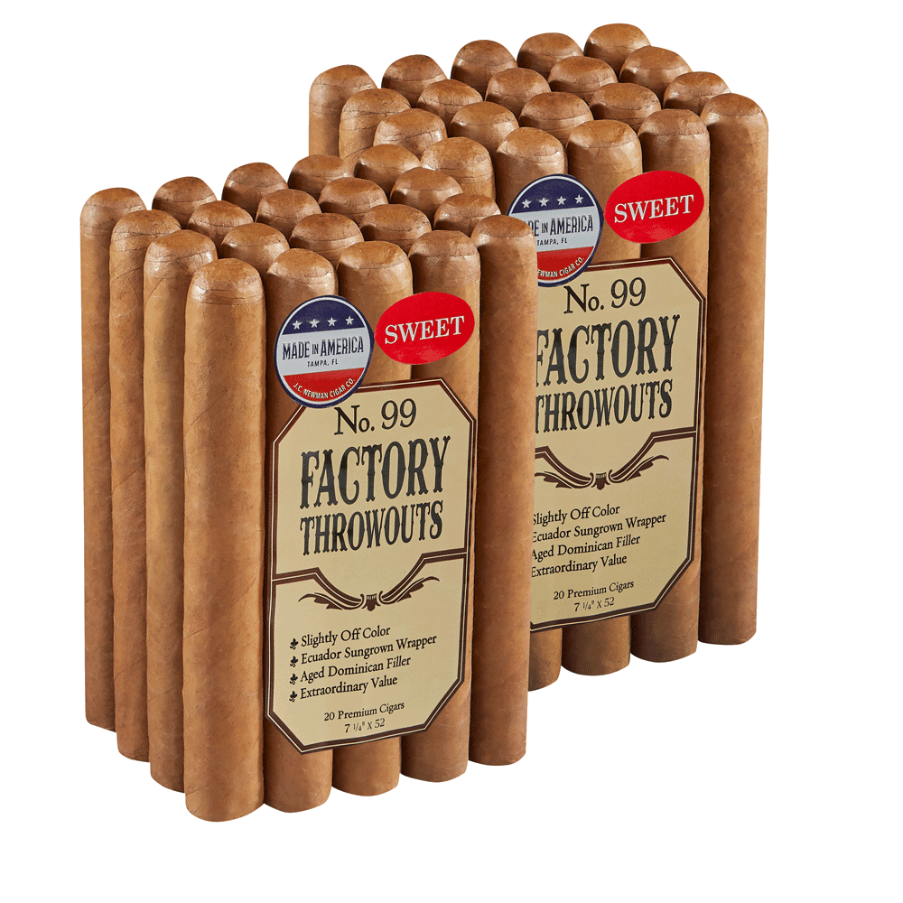 Factory Throw-Outs No. 99 Sun Grown Churchill Sweet 2-Fer PACK (40) cigar listing