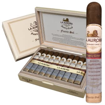 La Aurora Family Creed Fuerte Sol Box Pressed Robusto 5 Pack cigar listing
