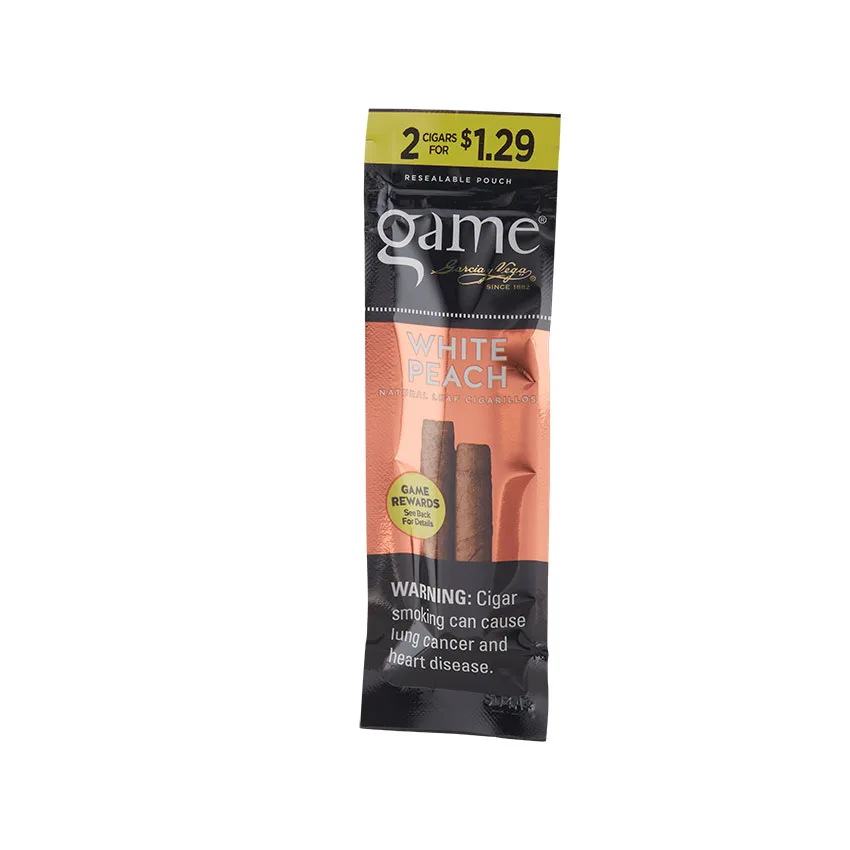 Garcia Y Vega Game Cigarillos White Peach (2) Natural cigar listing