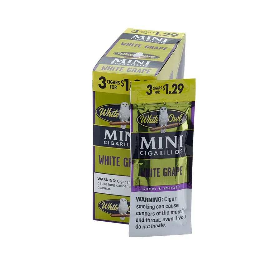 White Owl Mini Cigarillo White Grape (3) Natural cigar listing