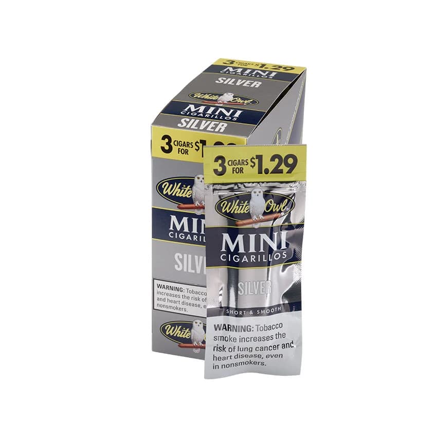 White Owl Mini Cigarillo Silver (3) Natural cigar listing