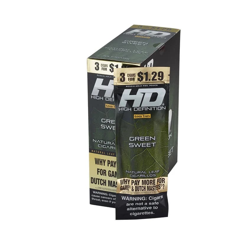 Good Times #HD Green Sweet - 3 for 1.29 Natural cigar listing