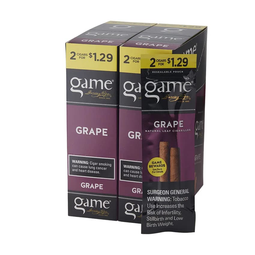 Garcia Y Vega Game Cigarillos Grape (2) Natural cigar listing