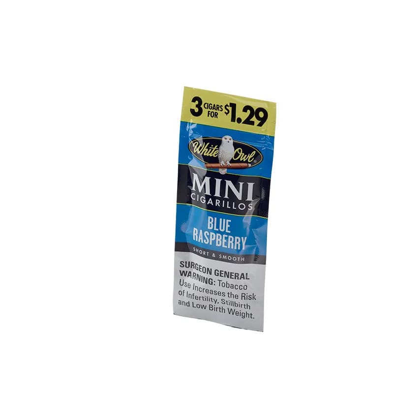 White Owl Mini Cigarillo Blue Raspberry (3) Natural cigar listing