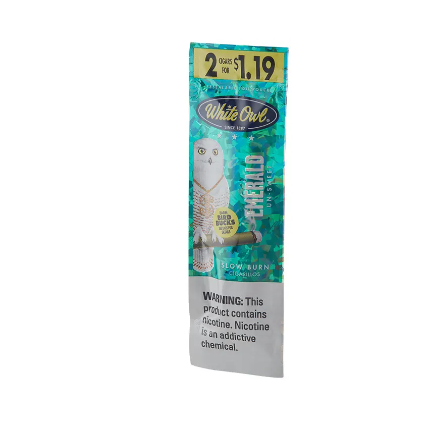 White Owl Foil Fresh Cigarillo Emerald (2) Claro cigar listing