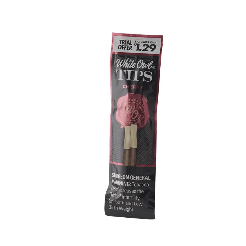 White Owl Tips 15/2 Cherry Natural cigar listing