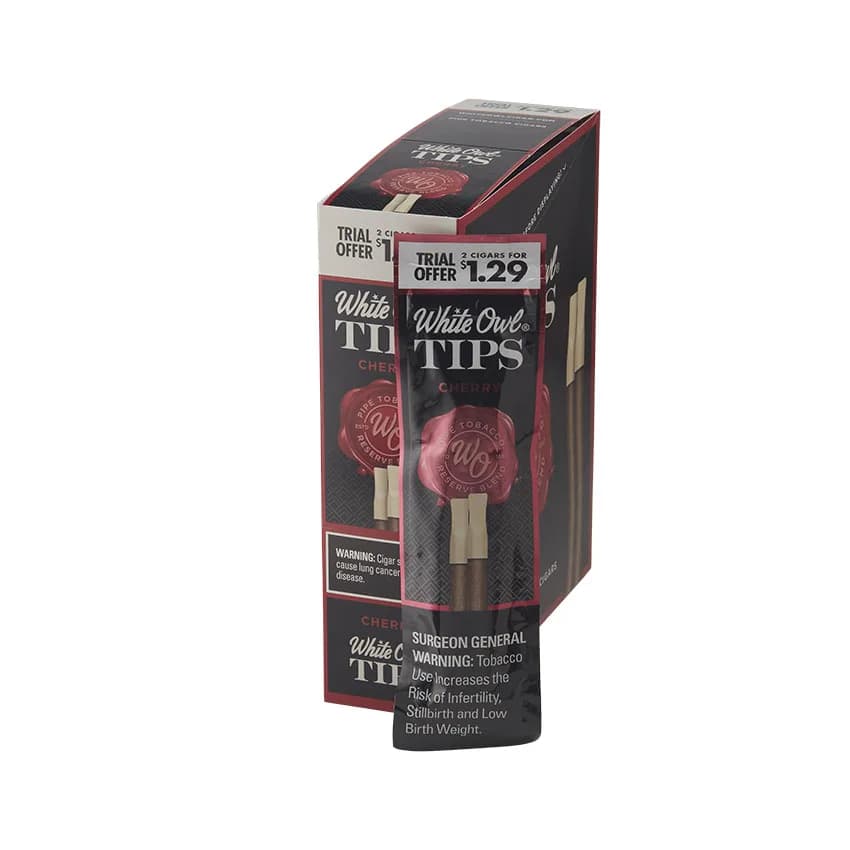 White Owl Tips 15/2 Cherry Natural cigar listing