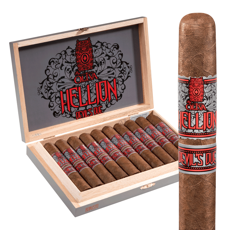 Hellion by Oliva Devil's Due Habano Box of 10 cigar listing