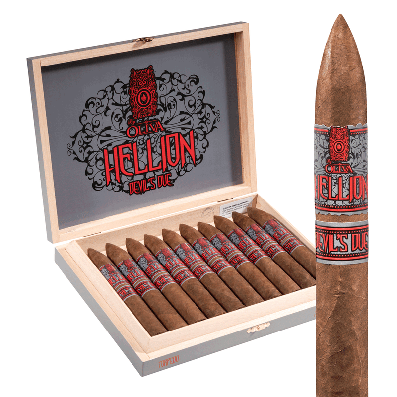 Hellion by Oliva Devil's Due Habano Box of 10 cigar listing
