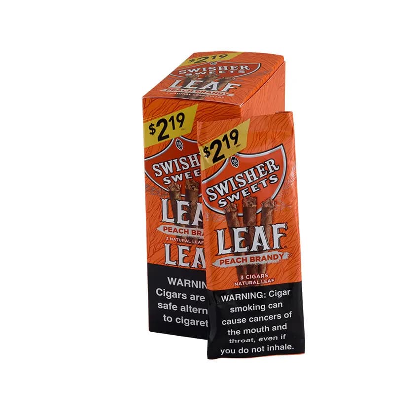 Swisher Sweets Leaf Peach Brandy Cigarillos (3) Natural cigar listing