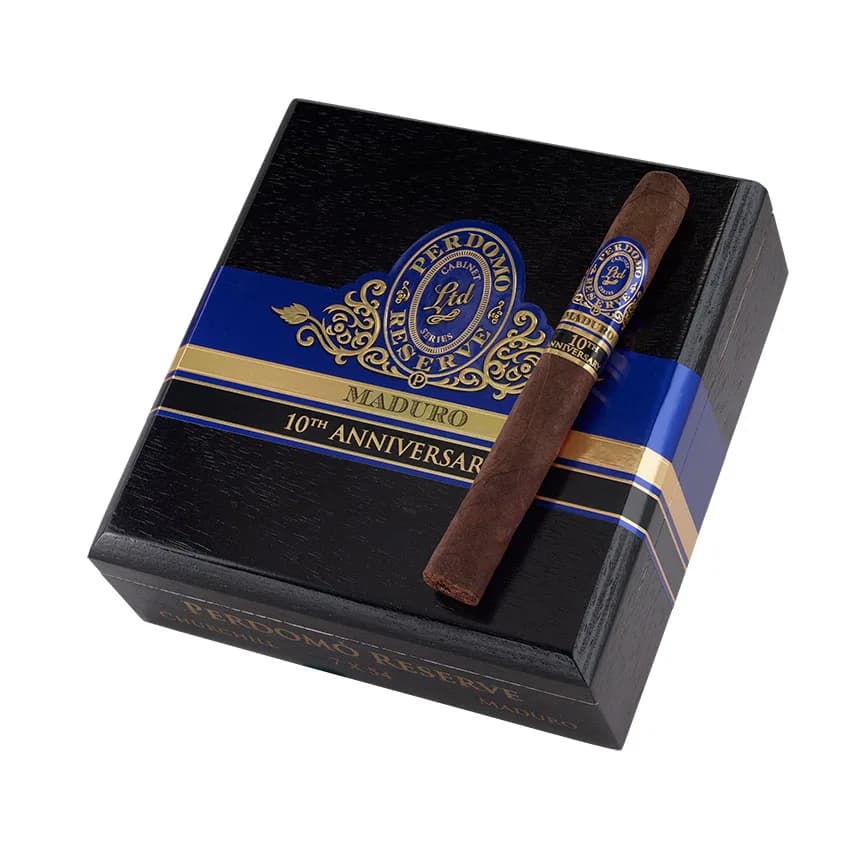 Perdomo 10th Anniversary Maduro Churchill cigar listing