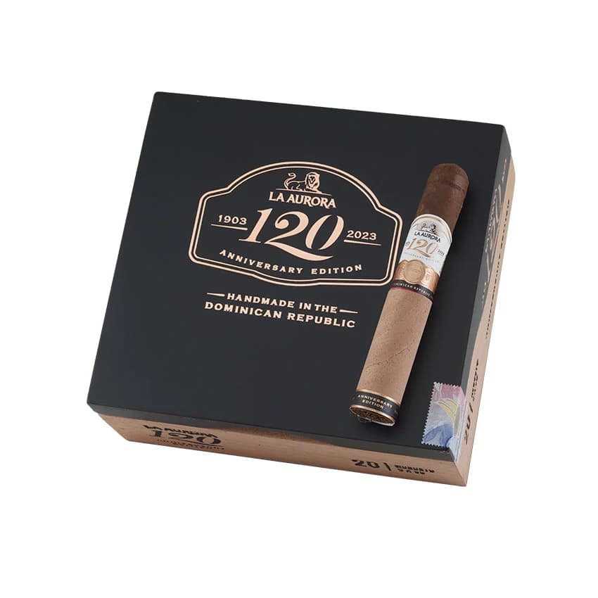 La Aurora 120 Anniversary Robusto Natural cigar listing