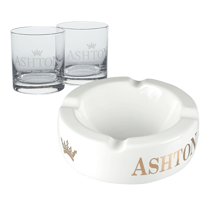 Ashton Glass Ashtray Combo Cigar Accessory Sampler cigar listing